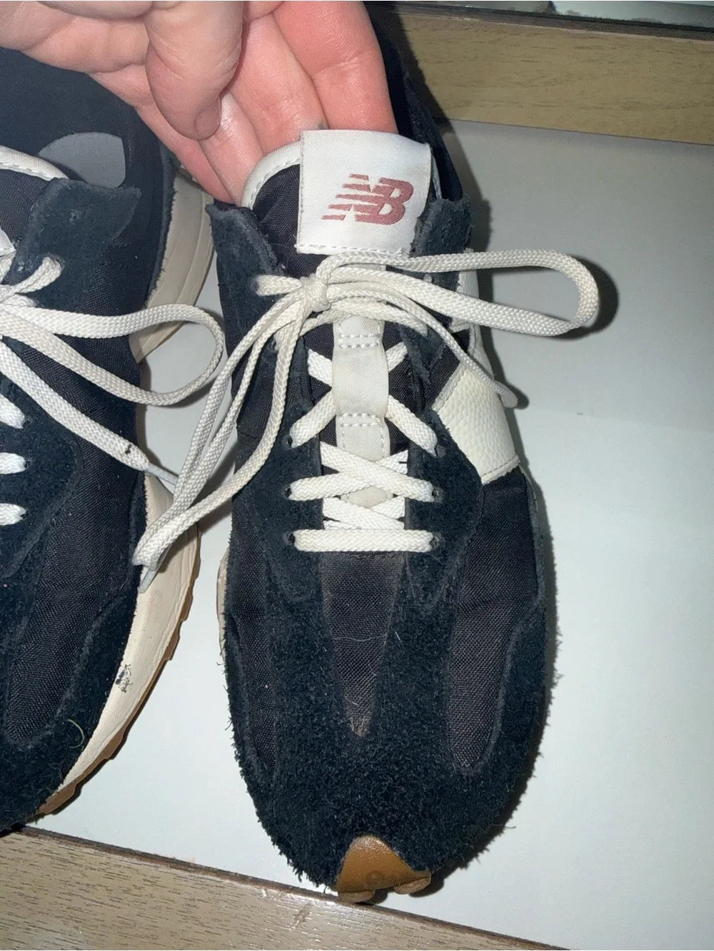 New Balance 327 Sneakers in Black, White women’s sneaker